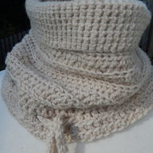 Hand Crocheted Alpaca Hat~Women's Hat~Cowel